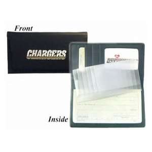  San Diego Chargers Black Leather Checkbook Cover *SALE 