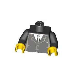  Black Torso (Fancy Suit Pattern)   LEGO Minifigure Piece 
