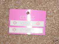 Two White Barrettes Lavender CHLOE Pink Flowers NEW  
