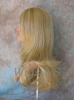 Wigs Human Blend Blond Mix Long Layers simulated part wig HEAT OK 