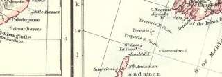 BURMA Sri Lanka & Malay Peninsula, 1899 map  