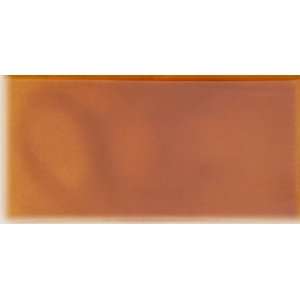 Solistone Hand Painted Tangerine Bullnose Left Trim 3 x 6 Inch Ceramic 