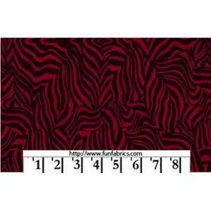  Red Zebra Print Fabric
