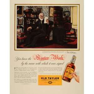  Ad Old Taylor Bourbon Whiskey Alcohol Distillery   Original Print Ad