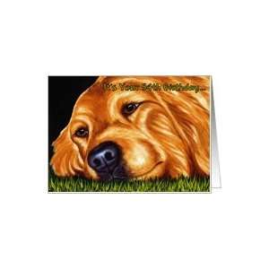   , Fifty Four Years Old Funny Golden Retriever Card Toys & Games