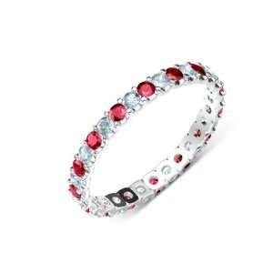   Color) U Prong Eternity Band in Palladium.size 6.5 TriJewels Jewelry