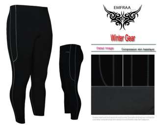   Thermal base layer spandex sports Skins Tight Compression pants S~XXL