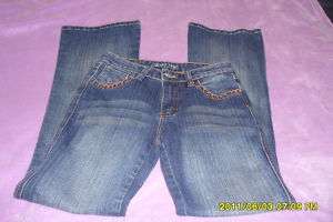 SWEET LIPS brand jeans, cute stitching on pockets  