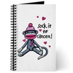 Journal (Diary) with Sock It To Cancer   Cancer Awareness Pink Ribbon 