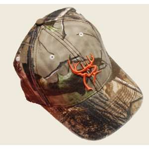 Buck Commander ~ Camo with Blaze Orange Deer Logo Embroidered ~ Deer 