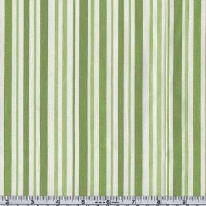  45 Wide Basic Stripes Green/White Fabric By The Yard 