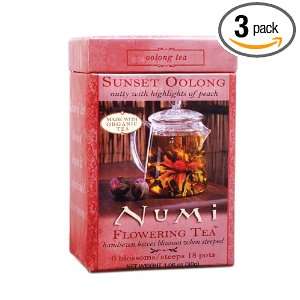 Numi Organic Tea Sunset Oolong, Flowering Oolong Tea 6 count (Pack of 