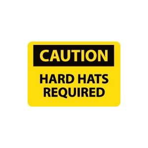    OSHA CAUTION Hard Hats Required Safety Sign