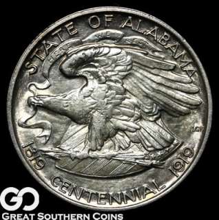 1921 Alabama Commemorative Half Dollar 2x2 CHOICE AU  