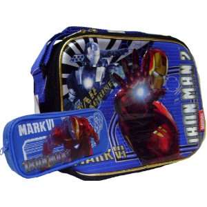  Mark VI Iron Man 2 Lunch Box Free Blue Pencil Case Toys & Games