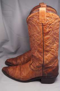 Texas Brown Leather 10.5 D Mens Western Boots  