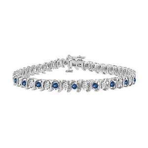   and Diamond Tennis Bracelet  14K White Gold   1.00 CT TGW Jewelry