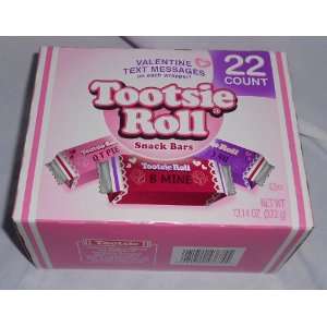 Valentine Text Messages Each Wrapper Tootsie Roll Snack Bars 22 Count 
