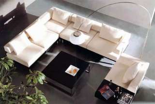 Modern Micro Fiber Sectional Sofa Couch with End Table  