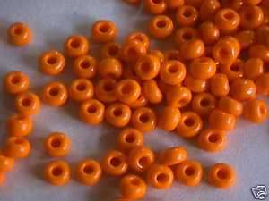 Light Orange Opaque Czech Seed Beads  