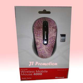 NEW Microsoft Wireless Mobile Mouse 4000  Botanic Pink  