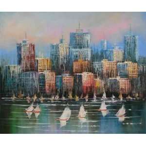 Sailing Boats Oil Painting on Canvas Hand Made Replica Finest Quality 