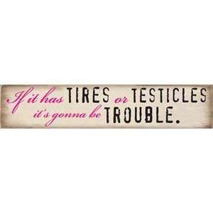  If It Has Tires Or Testicles Decorative Sign
