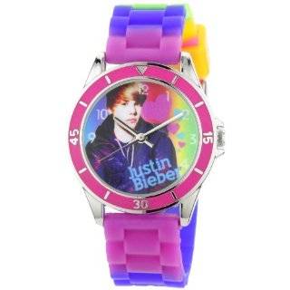 Justin Bieber Kids JB1040 Round Multi Colored Dial Tie Dye Silicone 