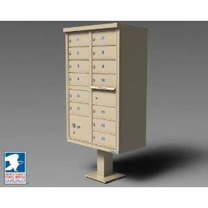  CBU   13 Tenant Boxes Cluster Mailbox In Sandstone