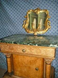 EMPIRE STYLE MARBLE TOP ITALIAN NIGHT STANDS 10IT058C  