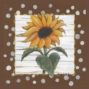   Dot Sunflower Finest LAMINATED Print Bonnee Berry 6x6