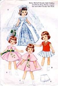 VINTAGE BETSY McCALL 8 DOLL PATTERN 2323  