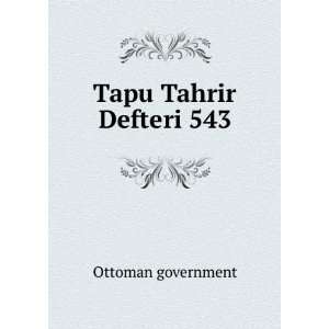  Tapu Tahrir Defteri 543 Ottoman government Books