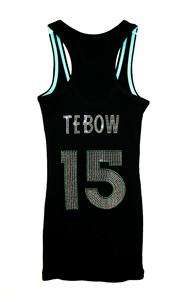 Womens New York NY Jets Tim Tebow Bling Jersey Tank Top Tee T Shirt 