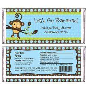  Monkey Boy   Personalized Candy Bar Wrapper Baby Shower Favors Baby