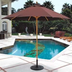   Classic 9 ft. Wood Market Umbrella, Yellow Patio, Lawn & Garden
