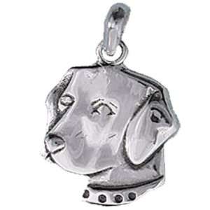   Themed Jewelry Sterling Silver Labrador Head Charm Glitzs Jewelry
