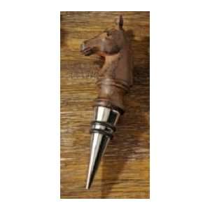    Giftcraft Finial Wine Bottle Stopper Cork   Horse 