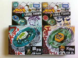 Takara Tomy Beyblade BB30 Rock Leone 145WB & BB48 Flame Libra T125ES 