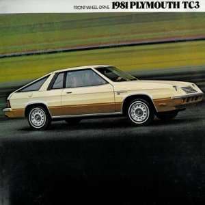  1981 Plymouth TC3 Deluxe Original Sales Brochure 