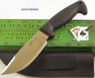 BLACKJACK GRUNT Hunting Knife Dagger Black Jack & Sheath BJ020 Black 