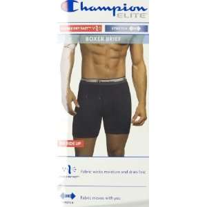  Champion Elite Boxer Briefs / Size Large (Gray / Pack of 