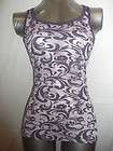 Rue 21 Purple Knotted Tank with Swirl Print Pattern Si