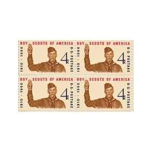  Boy Scout Set of 4 X 4 Cent Us Postage Stamps Scot #1145a 
