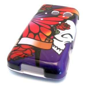  Matte Skull Butterfly Tattoo Purple Design VM510 LN510 Virgin Mobile 