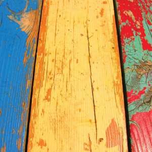  Colorful Wood Planks 12 x 12 Paper Patio, Lawn & Garden