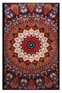 India Earth Star Hippie Tapestry or Twin Bedspread  