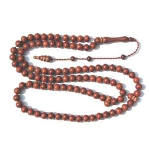  99 Bead Rubber Wood Tasbih   Prayer Beads 