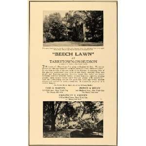   Estate Tarrytown on Hudson Chauncey   Original Print Ad Home