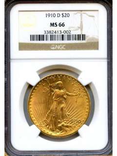 1910 d $ 20 saint gaudens gold ngc ms66 gary tancer who has been in 